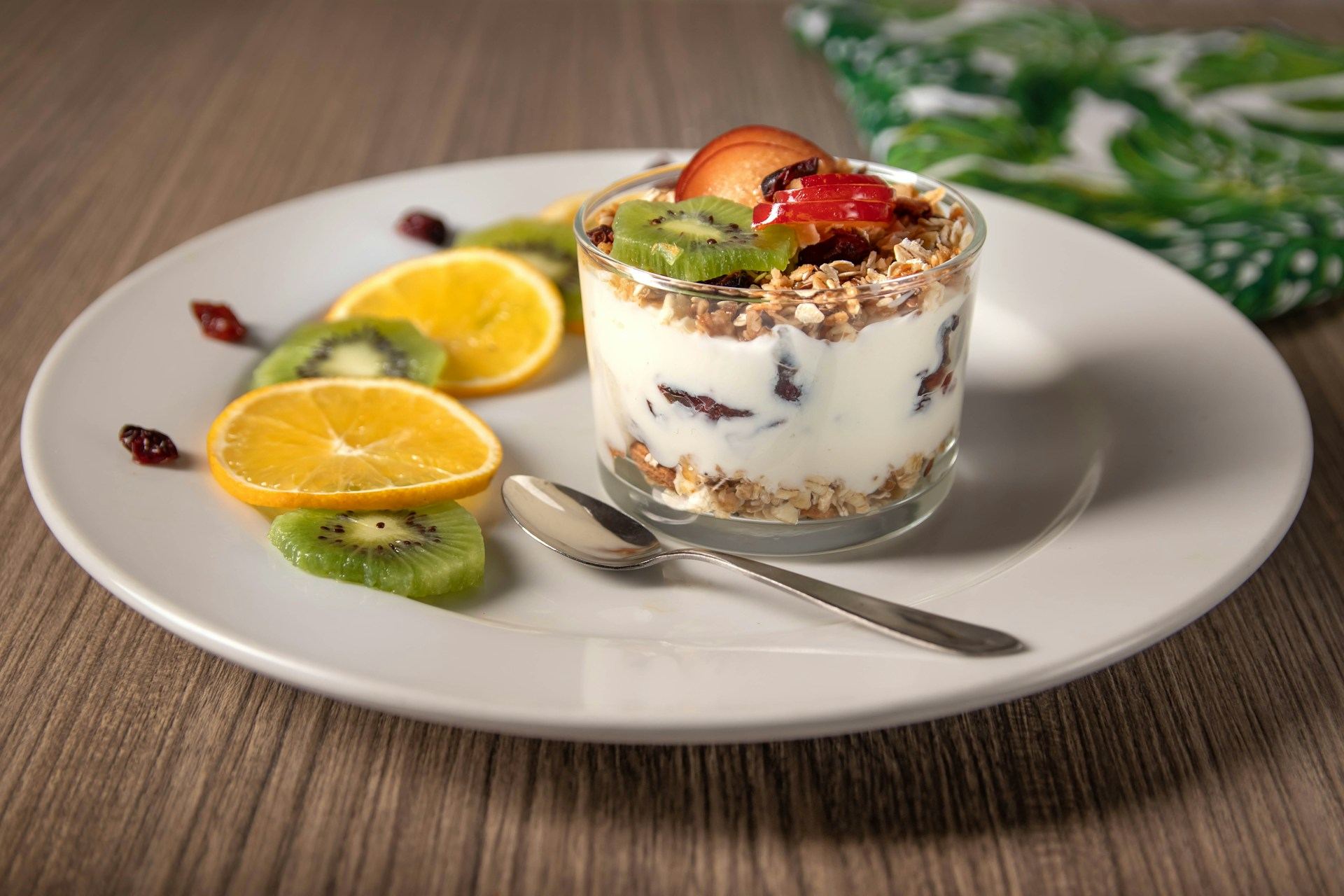 yogurt with fruit. Yogurt is a great way to heal gut microbiome.